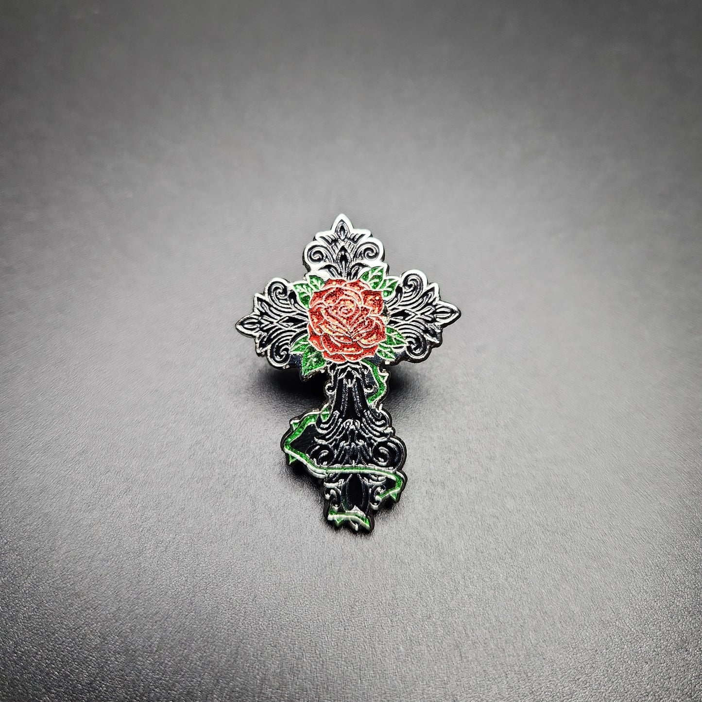 Cross Roses Pack – 4 Pins