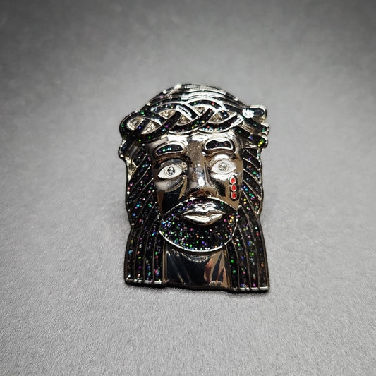 JESUS PIECE - Silver + Black Glitter