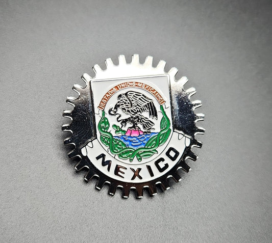 Mexico Badge Pin – Silver